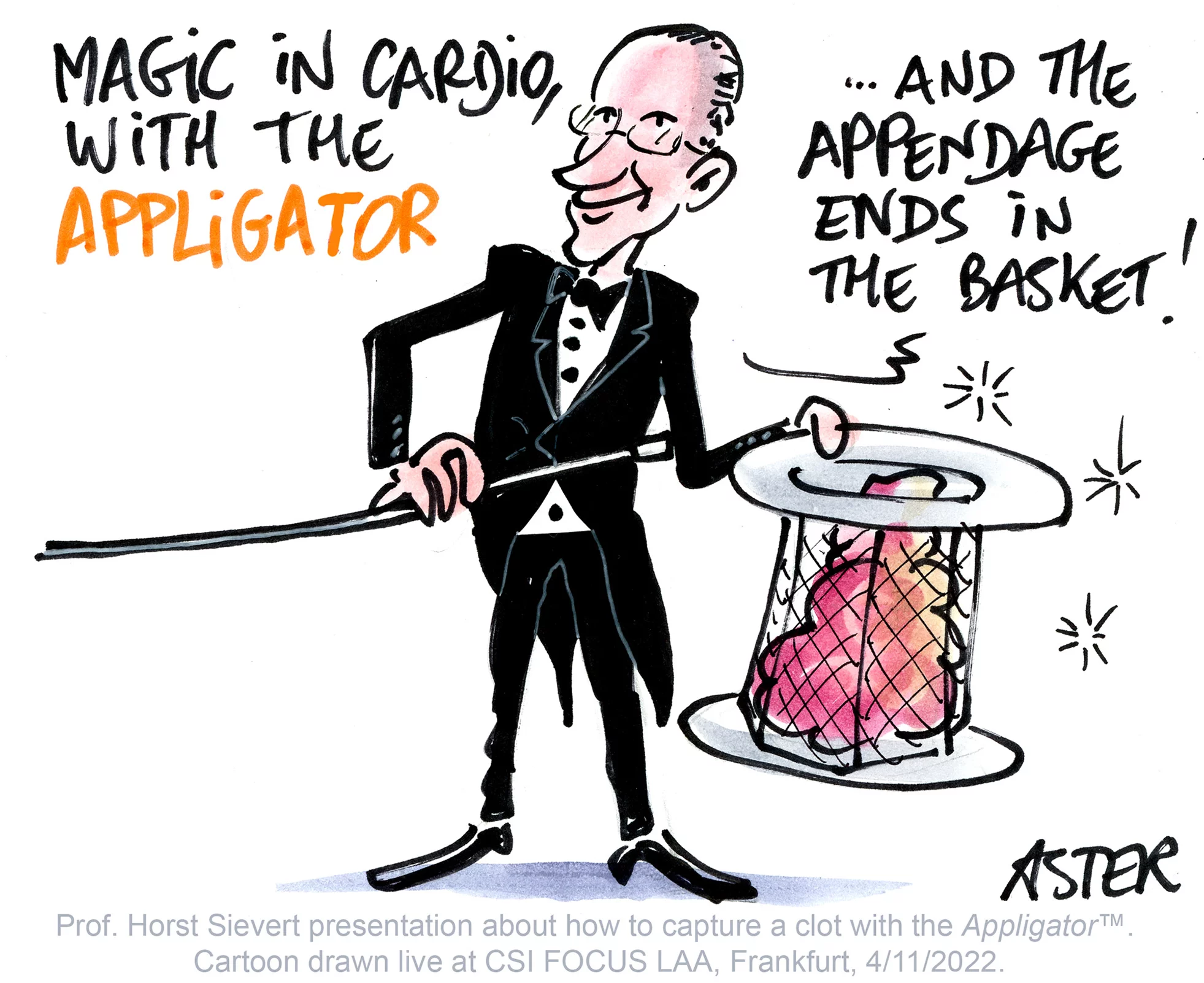 Caricature en direct pendant le congrès CSI de novembre 2022